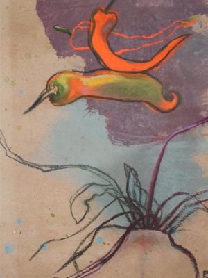 Piments et betterave 30x40