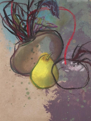 Poire entre betteraves 30x40