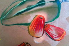 Pomme et courge 30x40