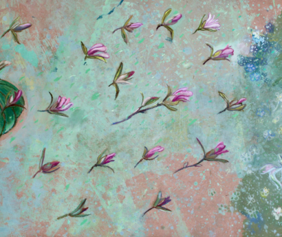 Fleurs de magnolia 55x106