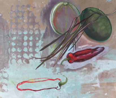 Poivrons et chervis 73X54