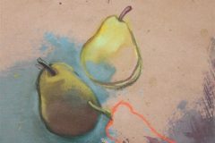 Poires et piments 30x40