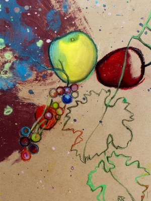 Pommes et raisins 30x40