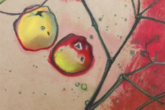 Pommes et gui 30x40