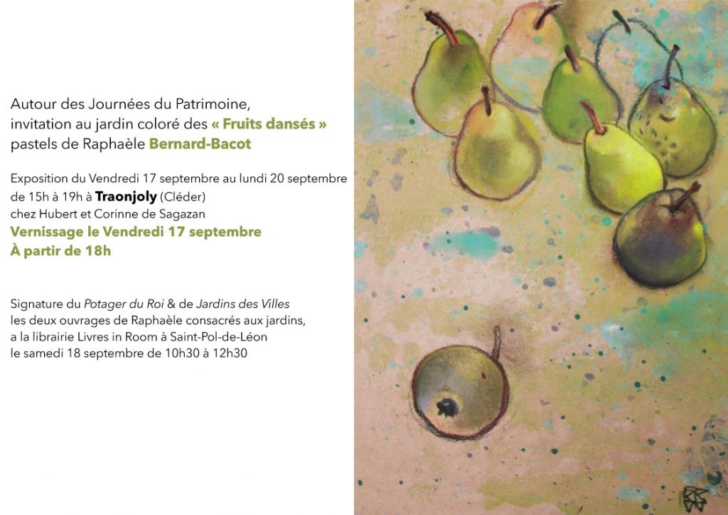 Invitation to the exhibition Fruits dansés in Traonjoly (in French)