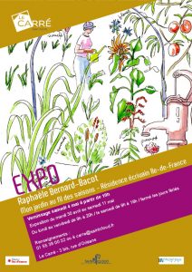 Affiche expo Raphaèle Bernard-Bacot "Mon jardin au fil des saisons" - Mai 2024